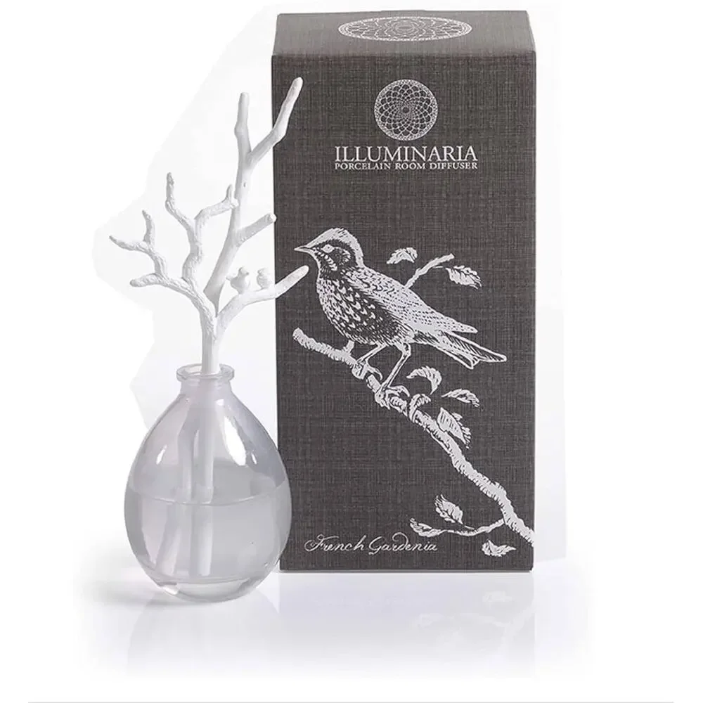 ILLUMINARIA Porcelain Room Diffuser French Gardenia Branch One Size NEW IN BOX